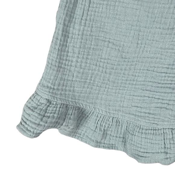 Show Me Your Mumu Rockie Ruffle Shorts Small Elastic Waist Gauze Pull On Blue - Picture 8 of 11